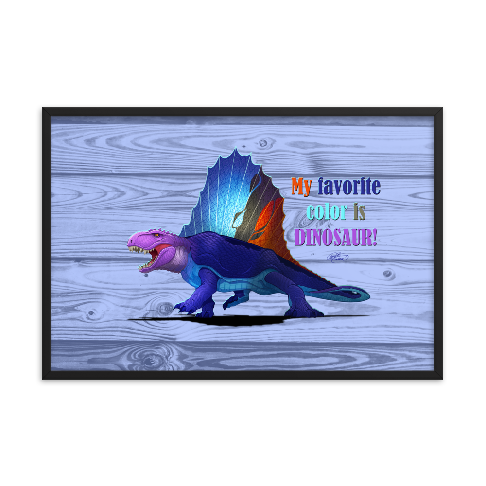 Framed Dimetrodon Poster