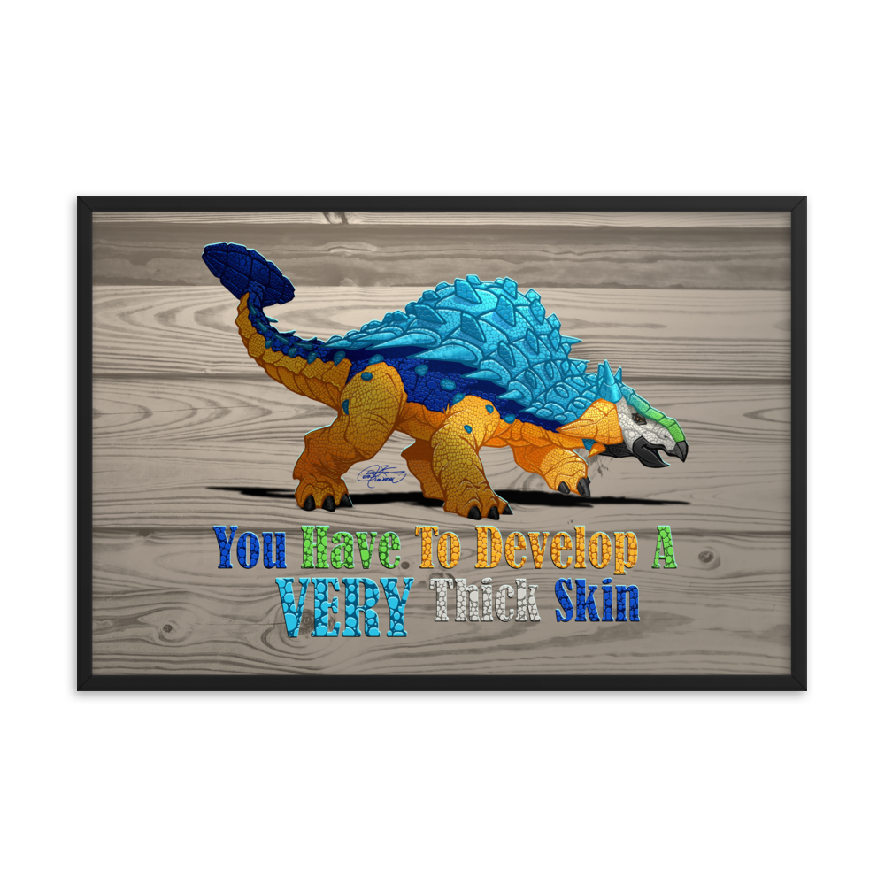 Framed Ankylosaurus Poster