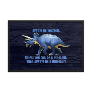 Framed Triceratops Poster
