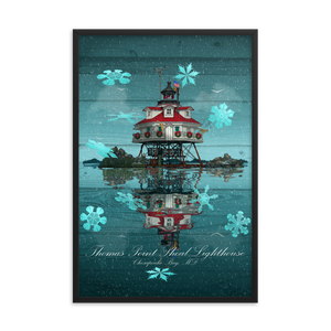 Framed Thomas Point Shoal Lighthouse Poster