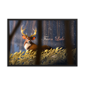 Framed Fawn Lake Poster