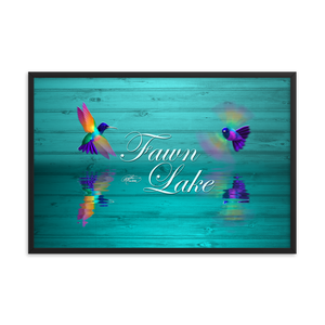 Framed Fawn Lake Hummingbirds Poster