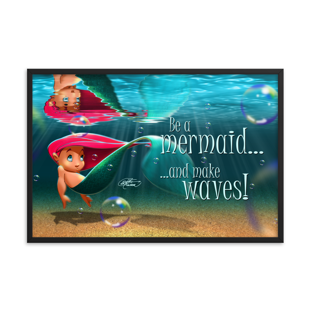 Framed Mermaid Poster