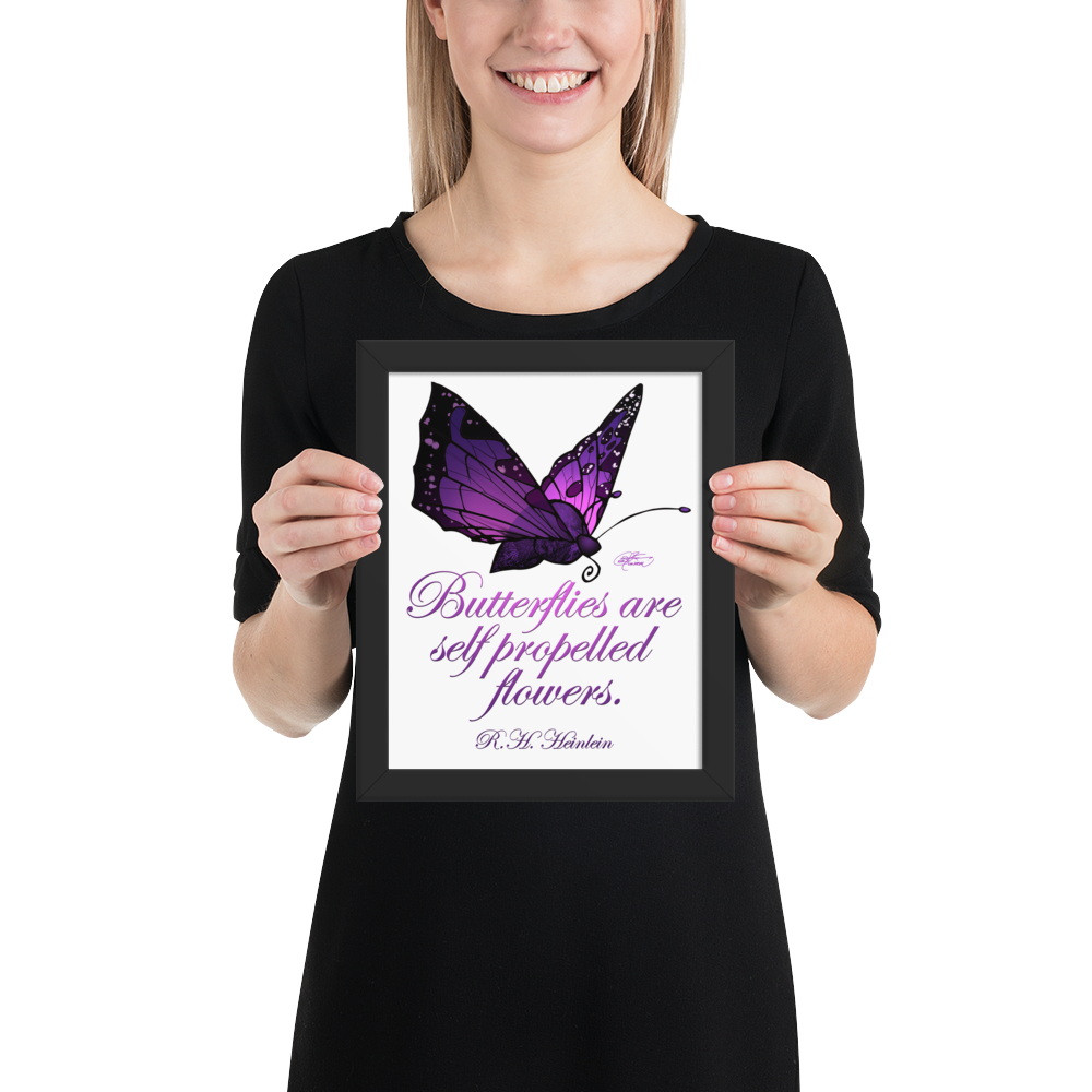 Framed Purple Butterfly Poster