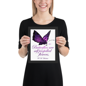 Framed Purple Butterfly Poster