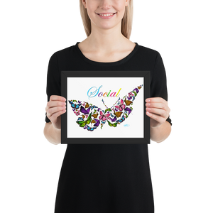 Framed Social Butterfly Poster