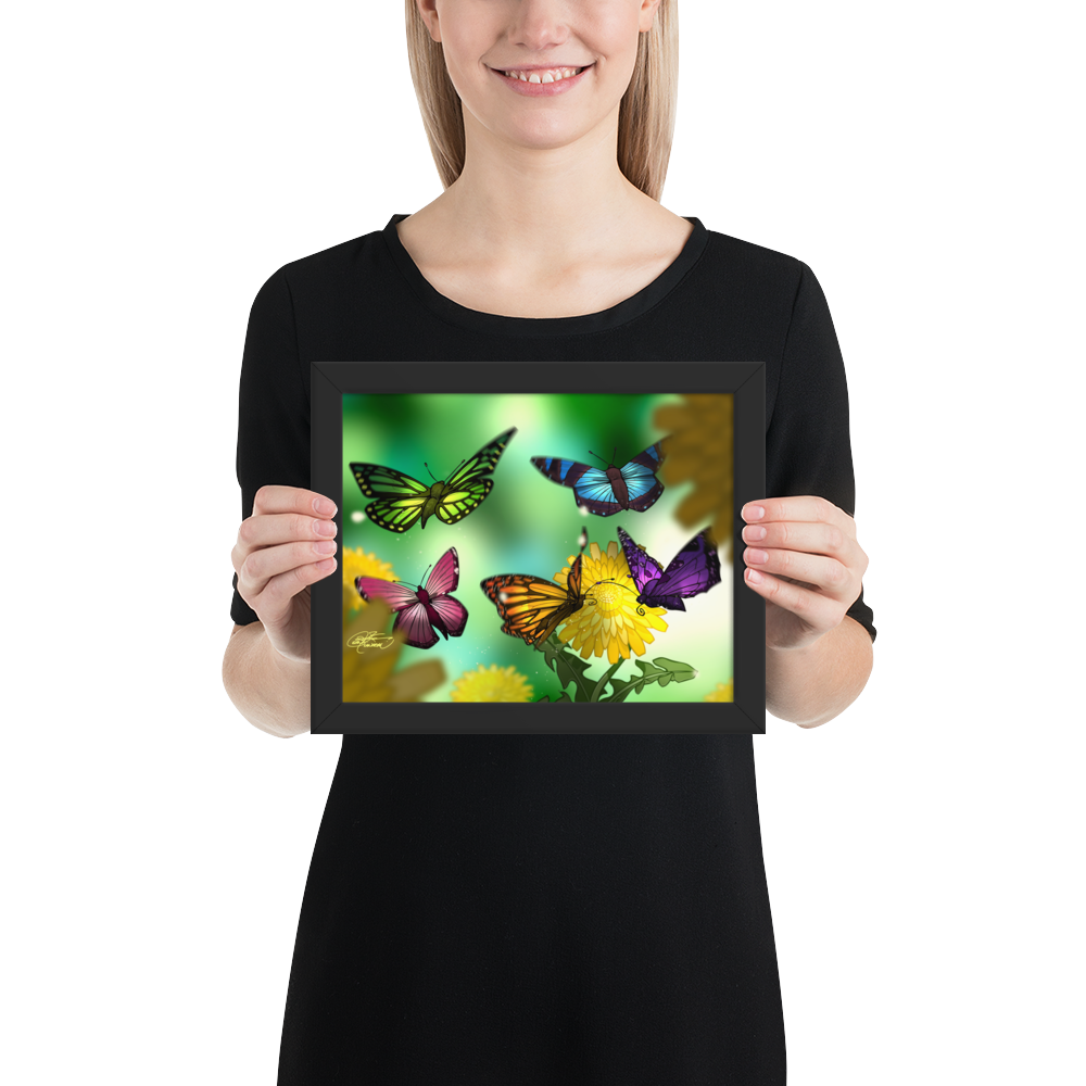 Framed Butterflies Poster
