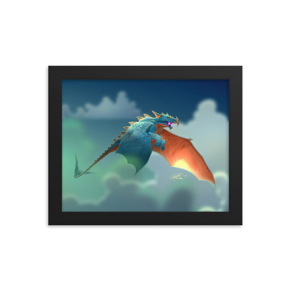 Framed Dragon Poster