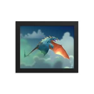 Framed Dragon Poster