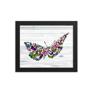 Framed Butterfly Collage Poster