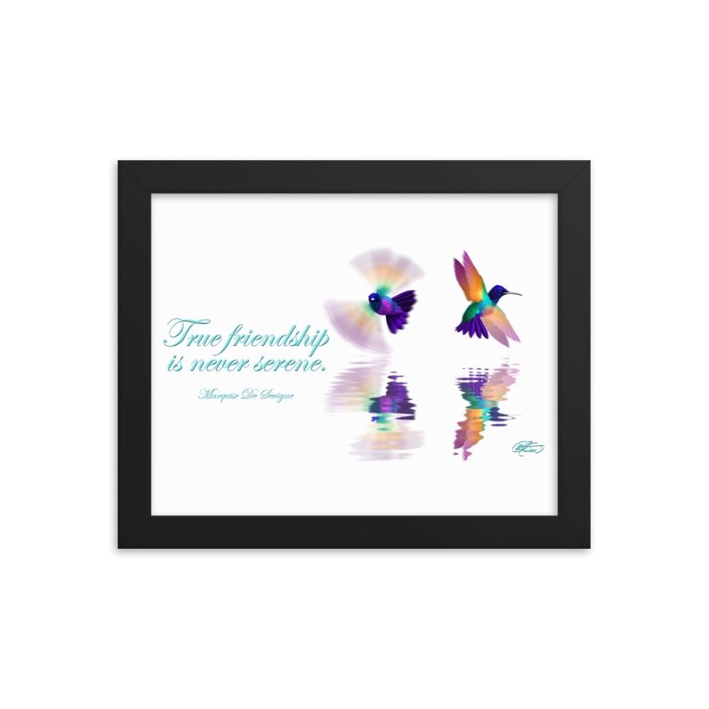 Framed Hummingbirds Poster