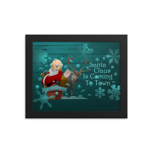 Framed Santa Christmas Poster