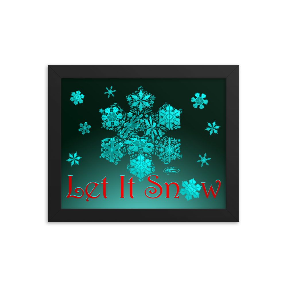 Framed Let It Snow Poster
