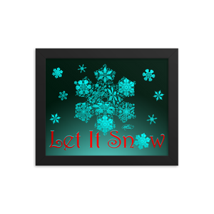 Framed Let It Snow Poster