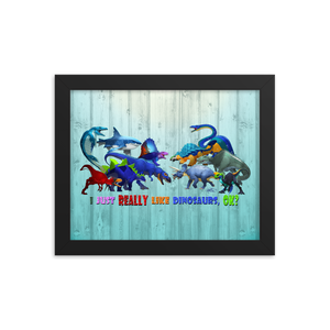 Framed Dinosaurs Poster