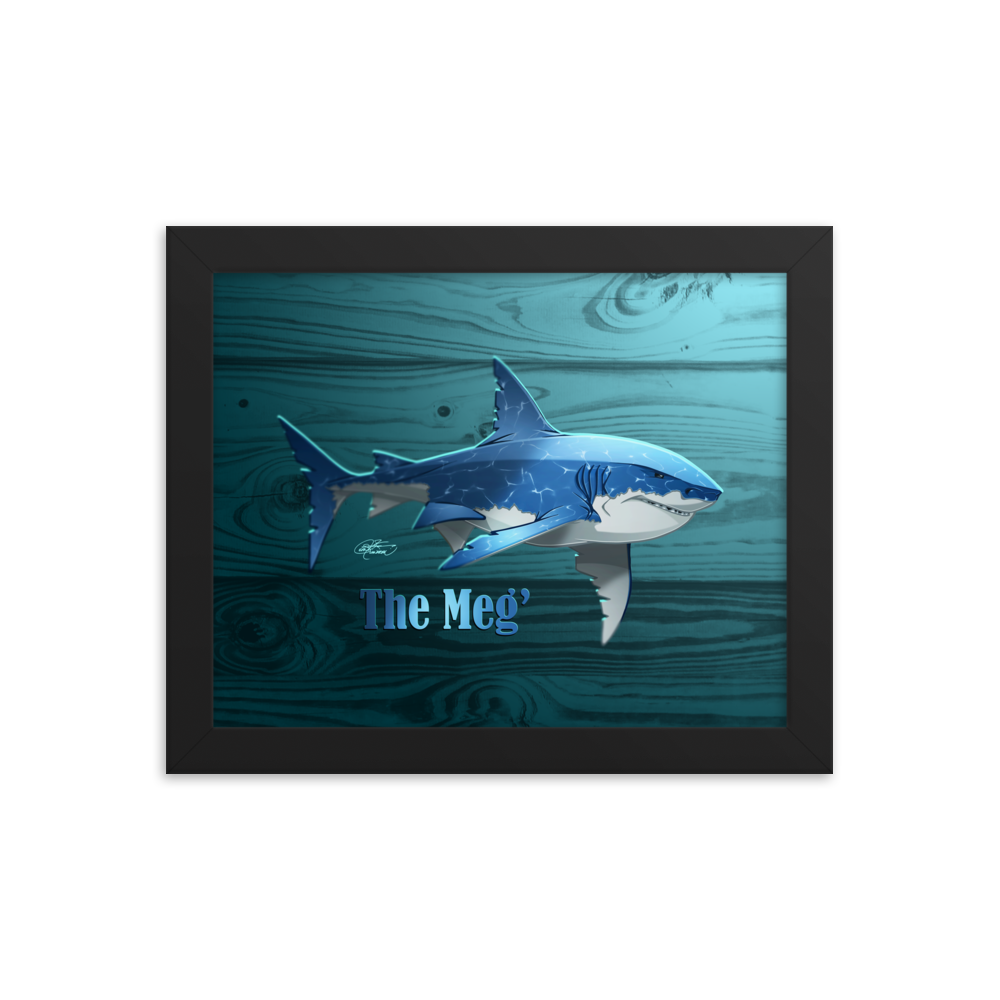 Framed Megalodon Poster