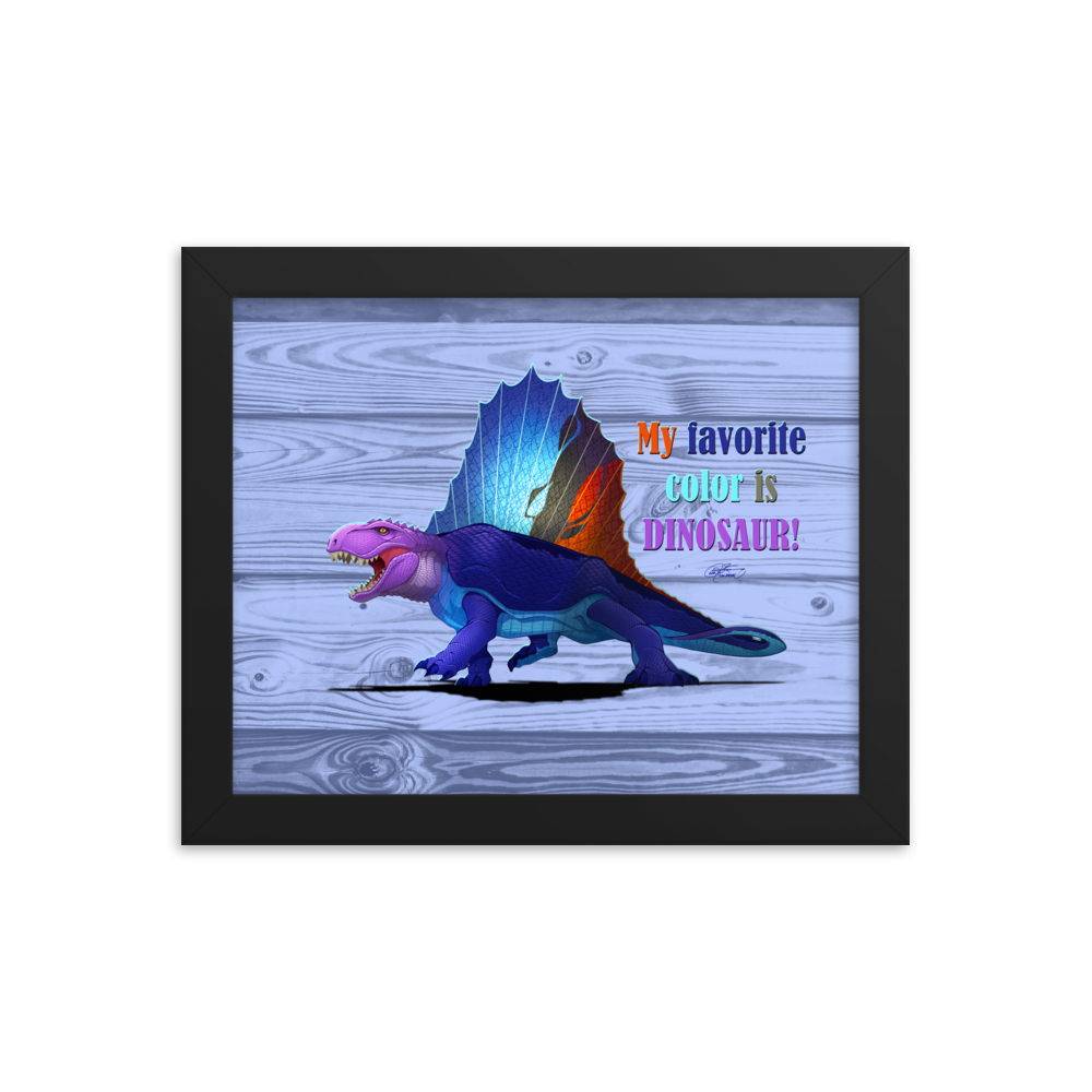 Framed Dimetrodon Poster