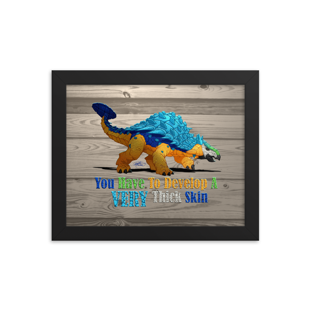 Framed Ankylosaurus Poster