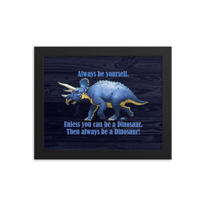 Framed Triceratops Poster