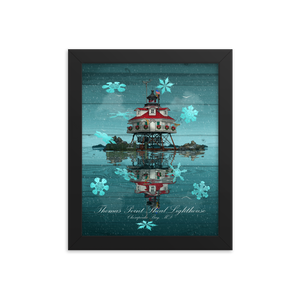 Framed Thomas Point Shoal Lighthouse Poster