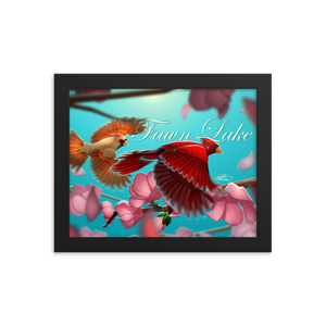 Framed Fawn Lake Cardinals Poster