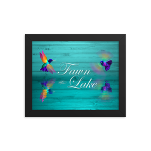 Framed Fawn Lake Hummingbirds Poster