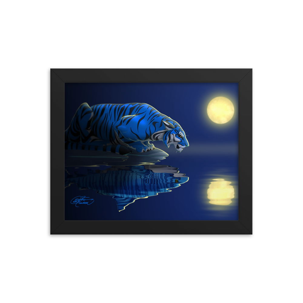 Framed Tiger/Shark Poster