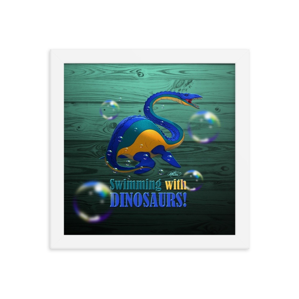 Framed Elasmosaurus Poster