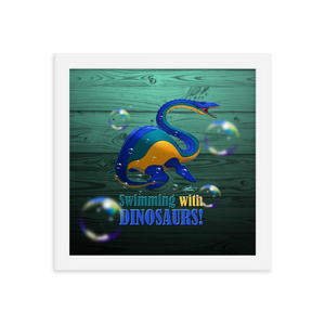 Framed Elasmosaurus Poster