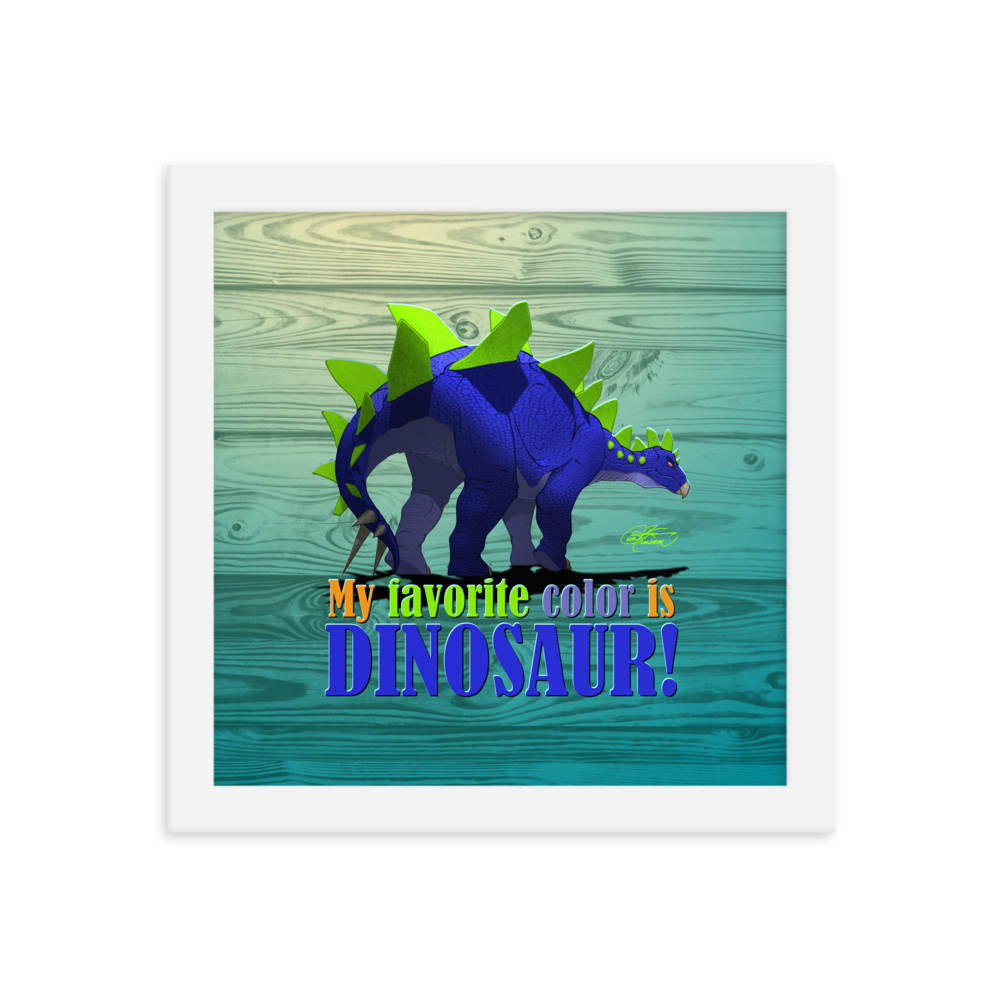 Framed Stegosaurus Poster