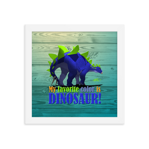 Framed Stegosaurus Poster