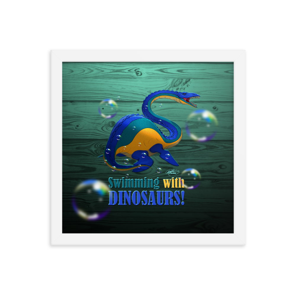 Framed Elasmosaurus Poster