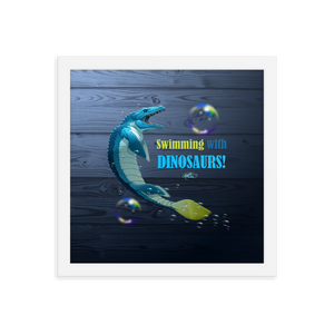 Framed Mosasaurus Poster