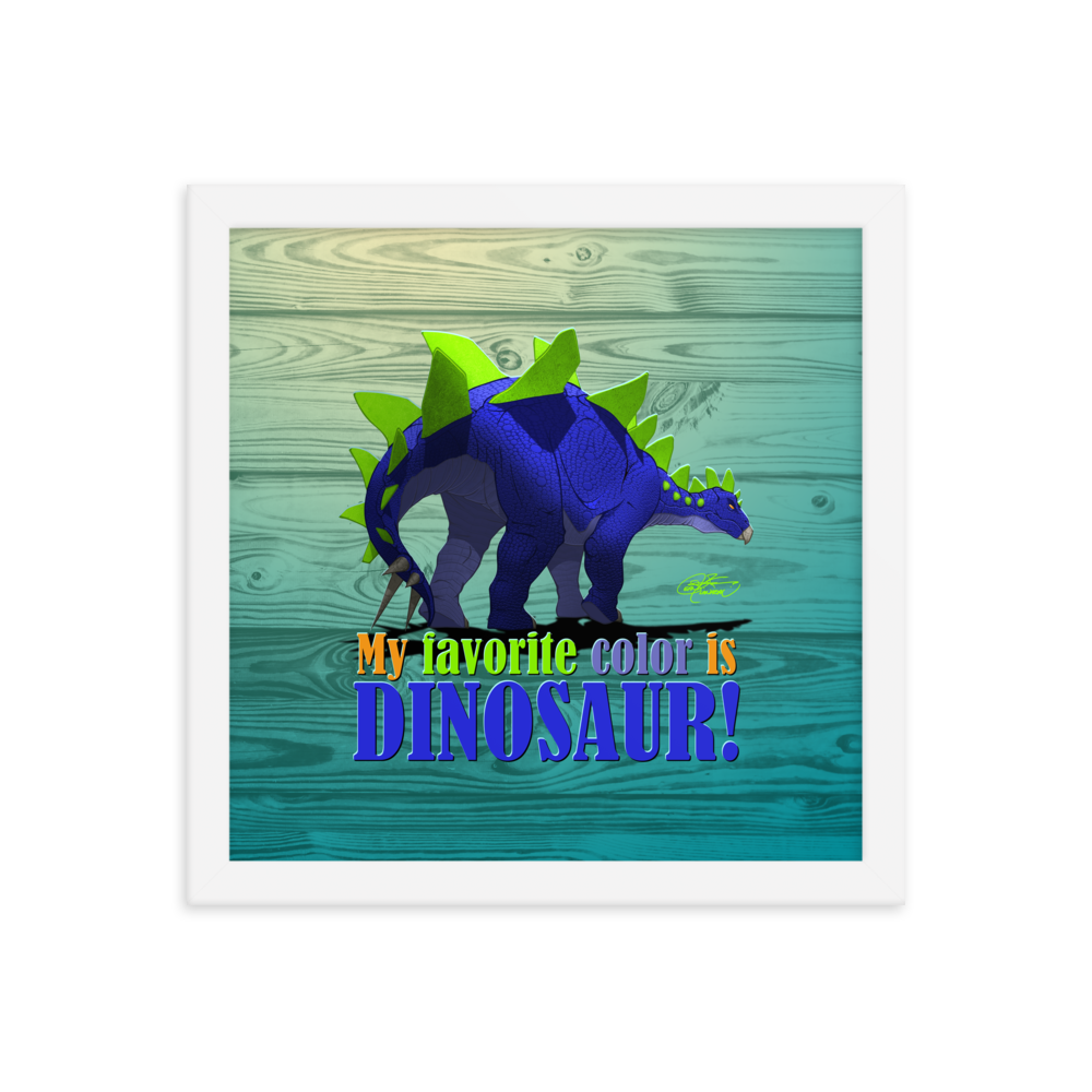 Framed Stegosaurus Poster