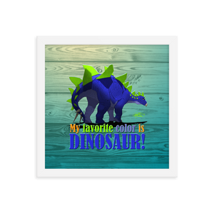 Framed Stegosaurus Poster