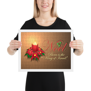 Framed Noel Poinsettia Poster