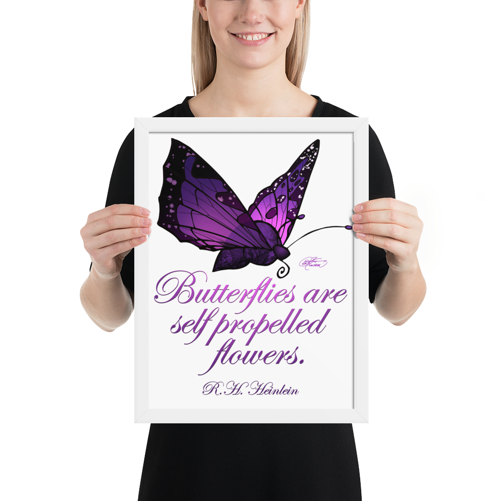 Framed Purple Butterfly Poster