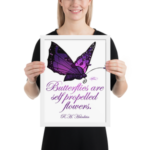 Framed Purple Butterfly Poster