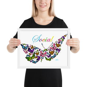 Framed Social Butterfly Poster