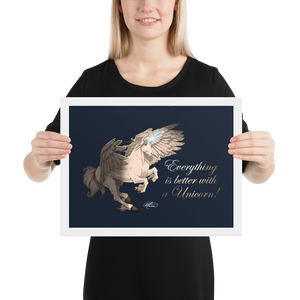 Framed Unicorn Pegasus Poster