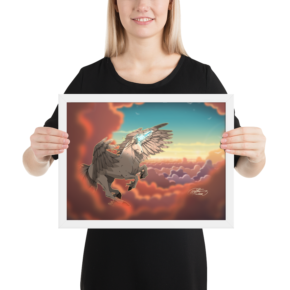 Framed Pegasus Unicorn Poster