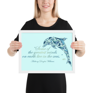 Framed Dolphin Collage Poster