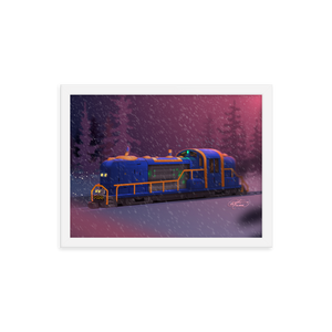 Framed Train Poster