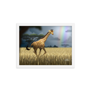 Framed Giraffe Poster