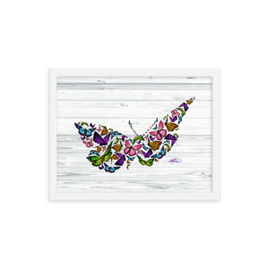 Framed Butterfly Collage Poster