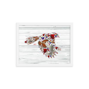 Framed Bird Collage Poster