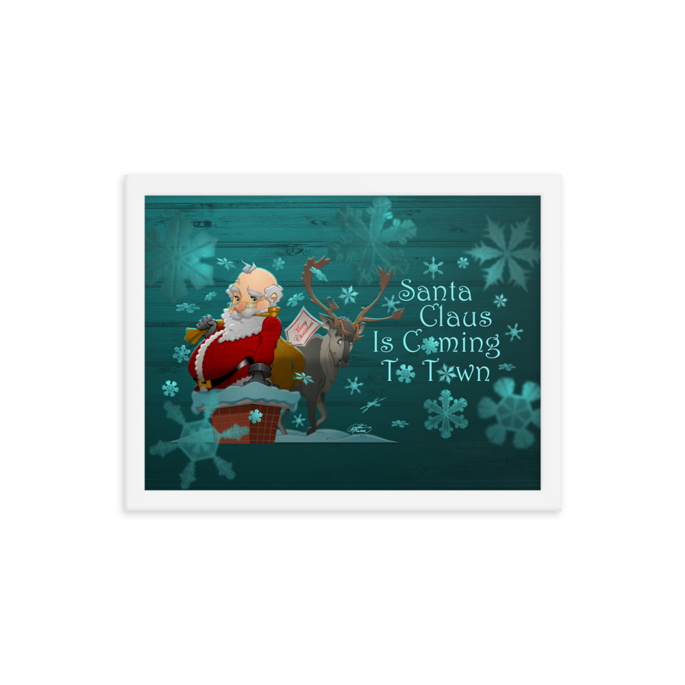 Framed Santa Christmas Poster
