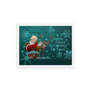 Framed Santa Christmas Poster