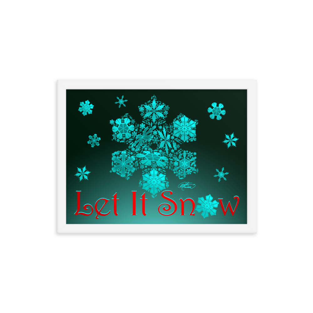 Framed Let It Snow Poster