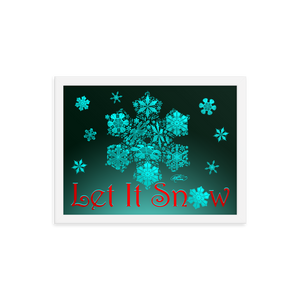 Framed Let It Snow Poster